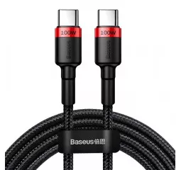 Кабель USB Type-C > USB Type-C  Baseus Cafule Flash Charging PD 2.0 100W 2.0m (CATKLF-AL91) Red/black