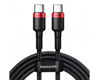 Кабель USB Type-C > USB Type-C  Baseus Cafule Flash Charging PD 2.0 100W 2.0m (CATKLF-AL91) Red/black