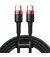 Кабель USB Type-C > USB Type-C  Baseus Cafule Flash Charging PD 2.0 100W 2.0m (CATKLF-AL91) Red/black