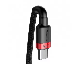 Кабель USB Type-C > USB Type-C  Baseus Cafule Flash Charging PD 2.0 100W 2.0m (CATKLF-AL91) Red/black