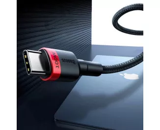 Кабель USB Type-C > USB Type-C  Baseus Cafule Flash Charging PD 2.0 100W 2.0m (CATKLF-AL91) Red/black