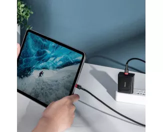 Кабель USB Type-C > USB Type-C  Baseus Cafule Flash Charging PD 2.0 100W 2.0m (CATKLF-AL91) Red/black