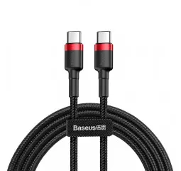 Кабель USB Type-C > USB Type-C  Baseus Cafule PD 2.0 60W 1.0m (CATKLF-G91) Red/black