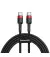 Кабель USB Type-C > USB Type-C  Baseus Cafule PD 2.0 60W 1.0m (CATKLF-G91) Red/black