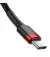 Кабель USB Type-C > USB Type-C  Baseus Cafule PD 2.0 60W 1.0m (CATKLF-G91) Red/black