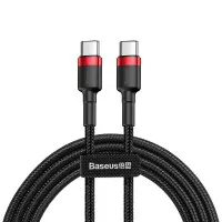 Кабель USB Type-C > USB Type-C  Baseus Cafule PD 2.0 60W 2.0m (CATKLF-H91) Red/black