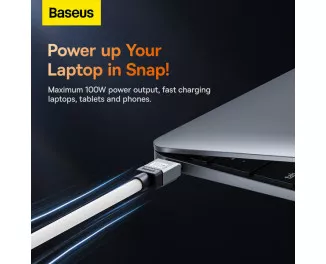 Кабель USB Type-C > USB Type-C Baseus CoolPlay Series Fast Charging Cable 100W 1.0m (CAKW000202) White
