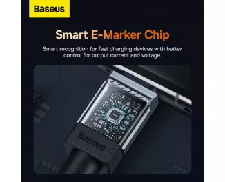 Кабель USB Type-C > USB Type-C Baseus CoolPlay Series Fast Charging Cable 100W 1.0m (CAKW000202) White