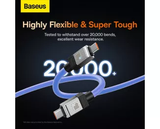Кабель USB Type-C > USB Type-C Baseus CoolPlay Series Fast Charging Cable 100W 1.0m (CAKW000203) Blue