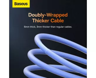 Кабель USB Type-C > USB Type-C Baseus CoolPlay Series Fast Charging Cable 100W 1.0m (CAKW000203) Blue