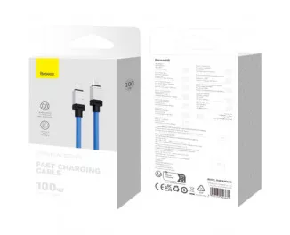 Кабель USB Type-C > USB Type-C Baseus CoolPlay Series Fast Charging Cable 100W 1.0m (CAKW000203) Blue