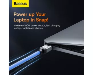 Кабель USB Type-C > USB Type-C Baseus CoolPlay Series Fast Charging Cable 100W 1.0m (CAKW000203) Blue