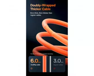 Кабель USB Type-C > USB Type-C Baseus CoolPlay Series Fast Charging Cable 100W 1.0m (CAKW000207) Orange