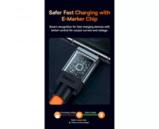 Кабель USB Type-C > USB Type-C Baseus CoolPlay Series Fast Charging Cable 100W 1.0m (CAKW000207) Orange