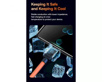 Кабель USB Type-C > USB Type-C Baseus CoolPlay Series Fast Charging Cable 100W 1.0m (CAKW000207) Orange