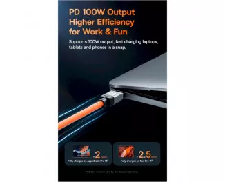 Кабель USB Type-C > USB Type-C Baseus CoolPlay Series Fast Charging Cable 100W 1.0m (CAKW000207) Orange