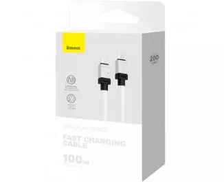 Кабель USB Type-C > USB Type-C Baseus CoolPlay Series Fast Charging Cable 100W 2.0m (CAKW000302) White