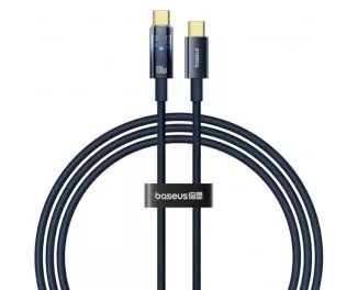 Кабель USB Type-C > USB Type-C Baseus Explorer Charging Cable 100W with Auto Shutdown 1.0 m (P10319704321-00) Deepsea Blue