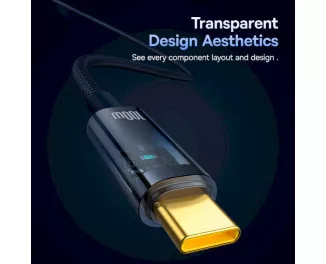 Кабель USB Type-C > USB Type-C Baseus Explorer Charging Cable 100W with Auto Shutdown 2.0 m (P10319704321-01) Deepsea Blue