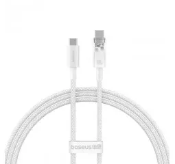 Кабель USB Type-C > USB Type-C Baseus Explorer Series Fast Charging Cable with Smart Temperature Control 100W 1.0 m (P10319703221-00) Stellar White
