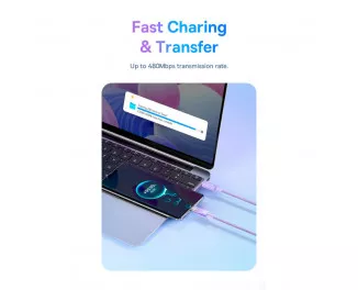 Кабель USB Type-C > USB Type-C Baseus Explorer Series Fast Charging Cable with Smart Temperature Control 100W 1.0 m (P10319703311-00) Galaxy Blue