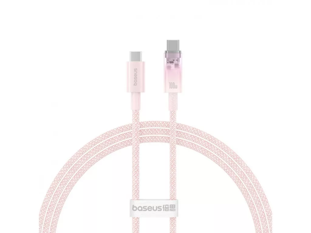 Кабель USB Type-C > USB Type-C Baseus Explorer Series with Smart Temperature Control 100W 2.0 m (P10319703411-01) Baby Pink