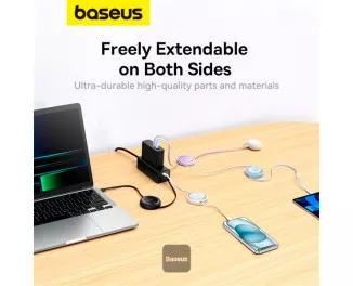 Кабель USB Type-C > USB Type-C Baseus Free2Draw Mini Retractable Charging Cable 100W 1.0 m (P10364500111-00) Cluster Black