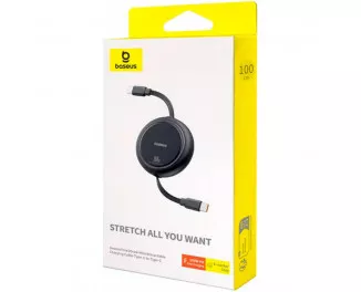 Кабель USB Type-C > USB Type-C Baseus Free2Draw Mini Retractable Charging Cable 100W 1.0 m (P10364500111-00) Cluster Black