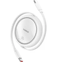 Кабель USB Type-C > USB Type-C Baseus Free2Draw Mini Retractable Charging Cable 100W 1.0 m (P10364500211-00) Moon White