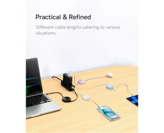 Кабель USB Type-C > USB Type-C Baseus Free2Draw Mini Retractable Charging Cable 100W 1.0 m (P10364500211-00) Moon White
