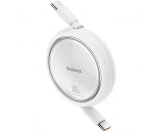 Кабель USB Type-C > USB Type-C Baseus Free2Draw Mini Retractable Charging Cable 100W 1.0 m (P10364500211-00) Moon White