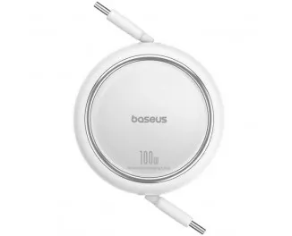 Кабель USB Type-C > USB Type-C Baseus Free2Draw Mini Retractable Charging Cable 100W 1.0 m (P10364500211-00) Moon White