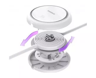 Кабель USB Type-C > USB Type-C Baseus Free2Draw Mini Retractable Charging Cable 100W 1.0 m (P10364500211-00) Moon White
