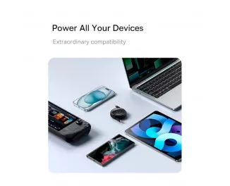 Кабель USB Type-C > USB Type-C Baseus Free2Draw Mini Retractable Charging Cable 100W 1.0 m (P10364500211-00) Moon White
