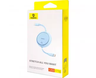 Кабель USB Type-C > USB Type-C Baseus Free2Draw Mini Retractable Charging Cable 100W 1.0 m (P10364500311-00) Galaxy Blue