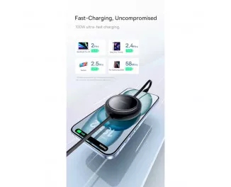 Кабель USB Type-C > USB Type-C Baseus Free2Draw Mini Retractable Charging Cable 100W 1.0 m (P10364500311-00) Galaxy Blue