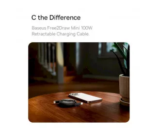 Кабель USB Type-C > USB Type-C Baseus Free2Draw Mini Retractable Charging Cable 100W 1.0 m (P10364500511-00) Nebula Purple