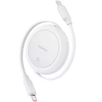 Кабель USB Type-C > USB Type-C Baseus Free2Pull Mini Charging Cable 60W 1.0 m (P10364500211-01) Moon White