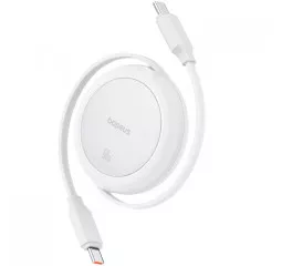 Кабель USB Type-C > USB Type-C Baseus Free2Pull Mini Charging Cable 60W 1.0 m (P10364500211-01) Moon White