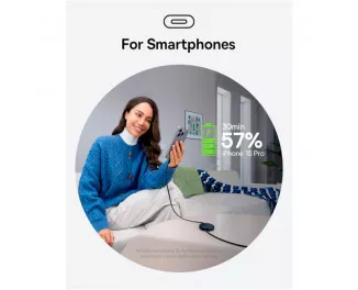 Кабель USB Type-C > USB Type-C Baseus Free2Pull Mini Charging Cable 60W 1.0 m (P10364500211-01) Moon White