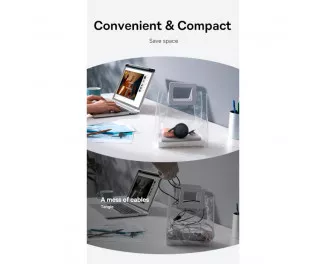 Кабель USB Type-C > USB Type-C Baseus Free2Pull Mini Charging Cable 60W 1.0 m (P10364500211-01) Moon White