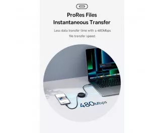 Кабель USB Type-C > USB Type-C Baseus Free2Pull Mini Charging Cable 60W 1.0 m (P10364500311-01) Galaxy Blue