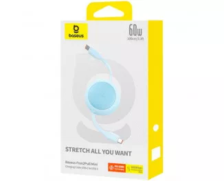 Кабель USB Type-C > USB Type-C Baseus Free2Pull Mini Charging Cable 60W 1.0 m (P10364500311-01) Galaxy Blue