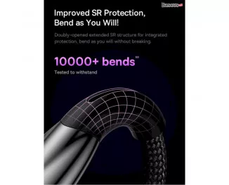 Кабель USB Type-C > USB Type-C Baseus Glimmer Series Fast Charging Data Cable 100W 2.0 m (CADH000801) Black