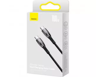 Кабель USB Type-C > USB Type-C Baseus Glimmer Series Fast Charging Data Cable 100W 2.0 m (CADH000801) Black