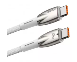 Кабель USB Type-C > USB Type-C Baseus Glimmer Series Fast Charging Data Cable 100W 2.0 m (CADH000802) White