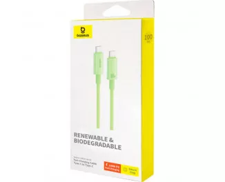 Кабель USB Type-C > USB Type-C Baseus Habitat Series Fast Charging Cable 100W 1.0 m (P10360202631-00) Natural Green
