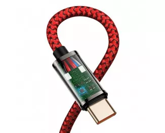 Кабель USB Type-C > USB Type-C  Baseus Legend Series Elbow Fast Charging Data Cable 5A 100W 1.0m (CACS000609) Red