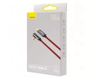 Кабель USB Type-C > USB Type-C  Baseus Legend Series Elbow Fast Charging Data Cable 5A 100W 1.0m (CACS000609) Red