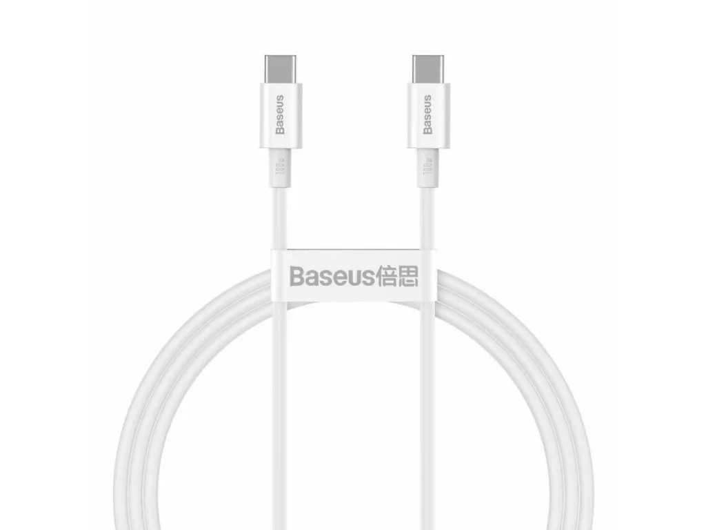 Кабель USB Type-C > USB Type-C  Baseus Superior Series 100W 1.0m (CATYS-B02) White